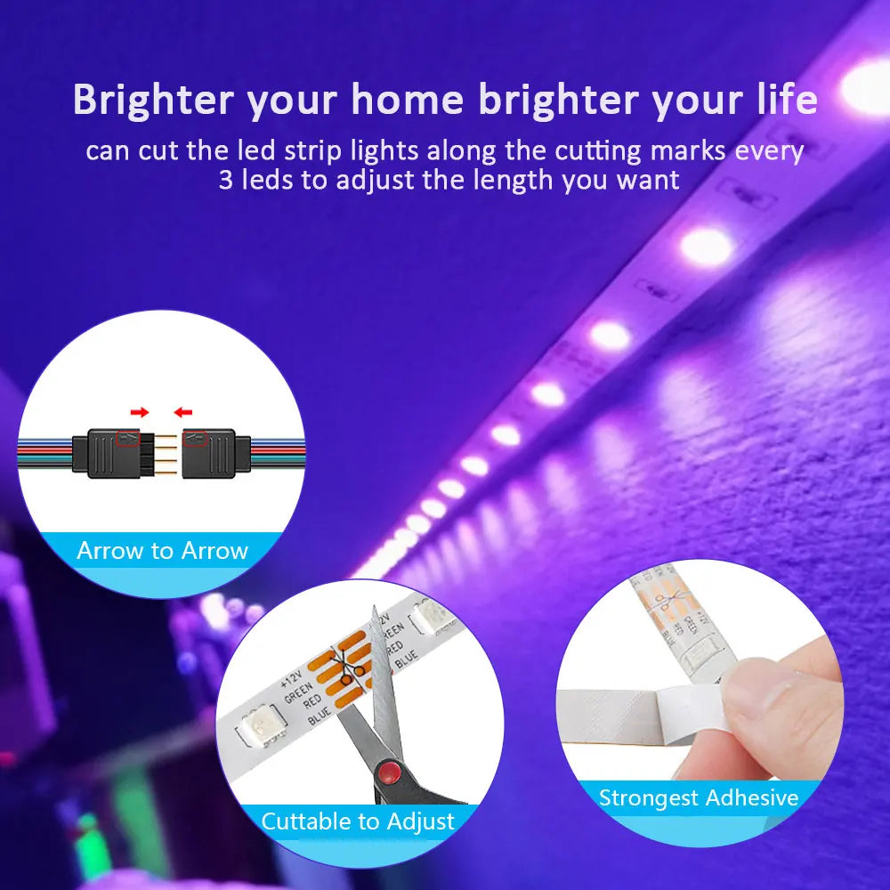 Tira LED RGB WiFi musica Alexa Google Home decoracion