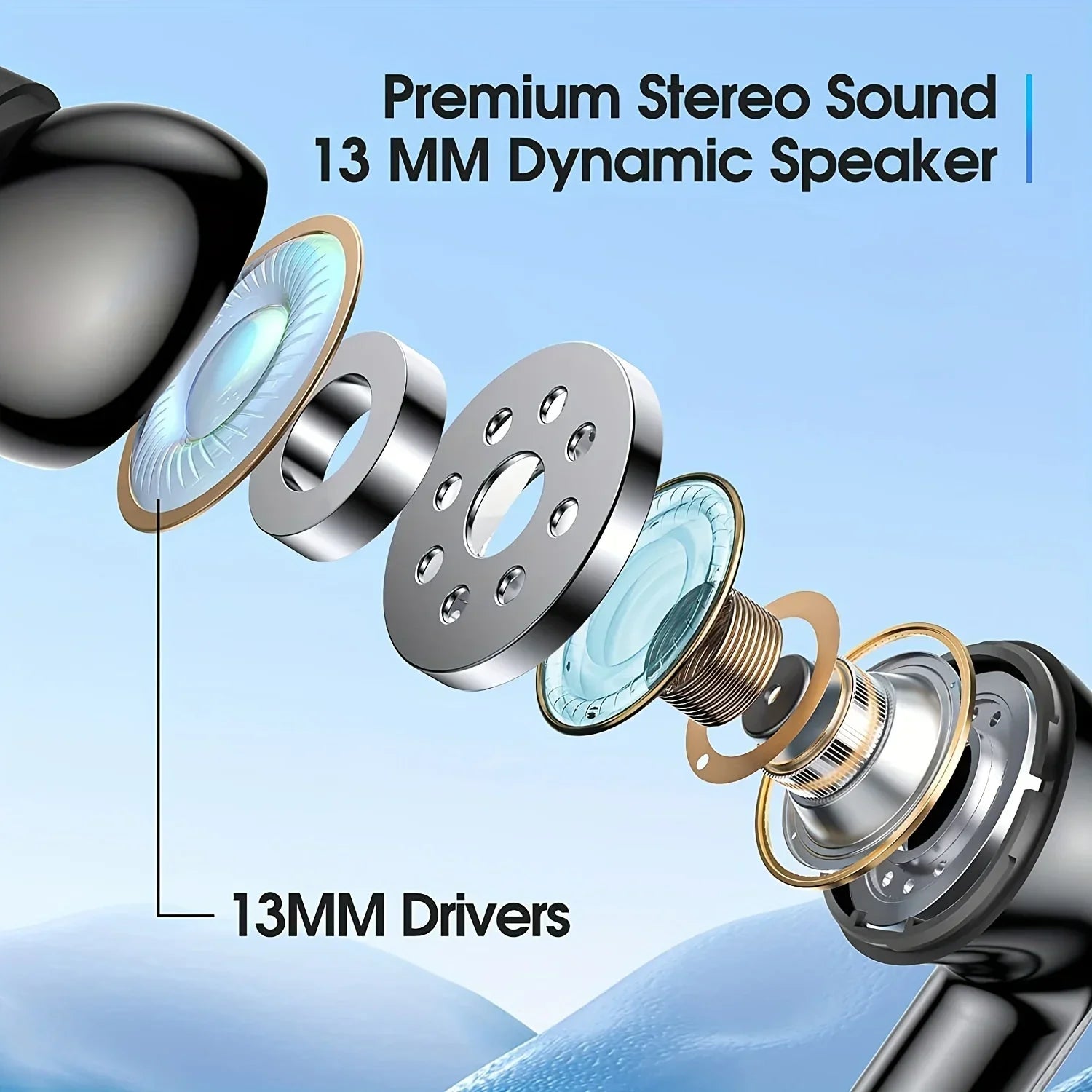 Auriculares TWS ANC 40dB cancelacion ruido angulo 3