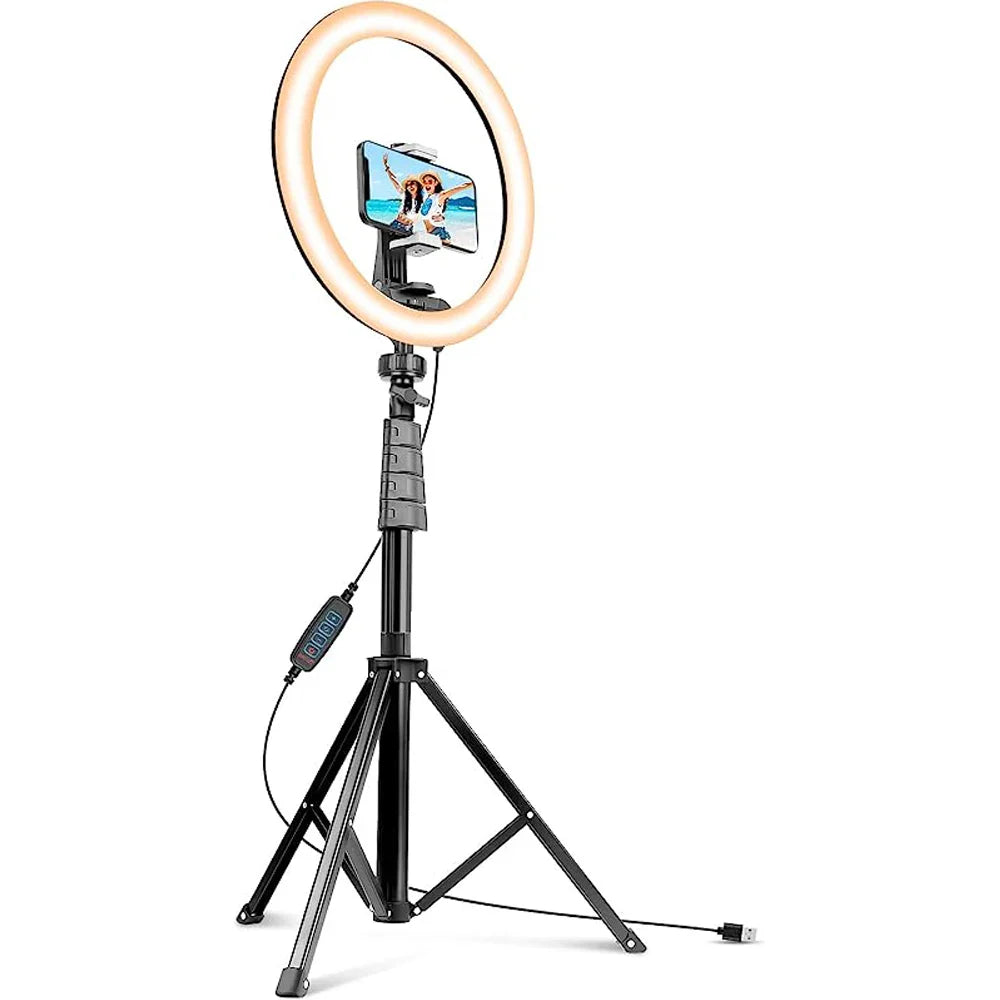 Ring light 30cm selfie stick tripode control remoto