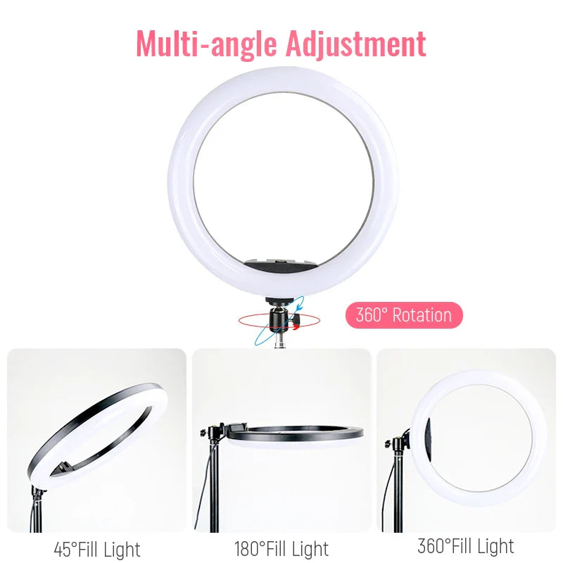 Ring light LED 10 pulgadas tripode selfie foto video producto real