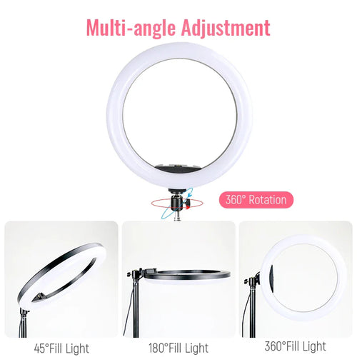 Ring light LED 10 pulgadas tripode selfie foto video producto real