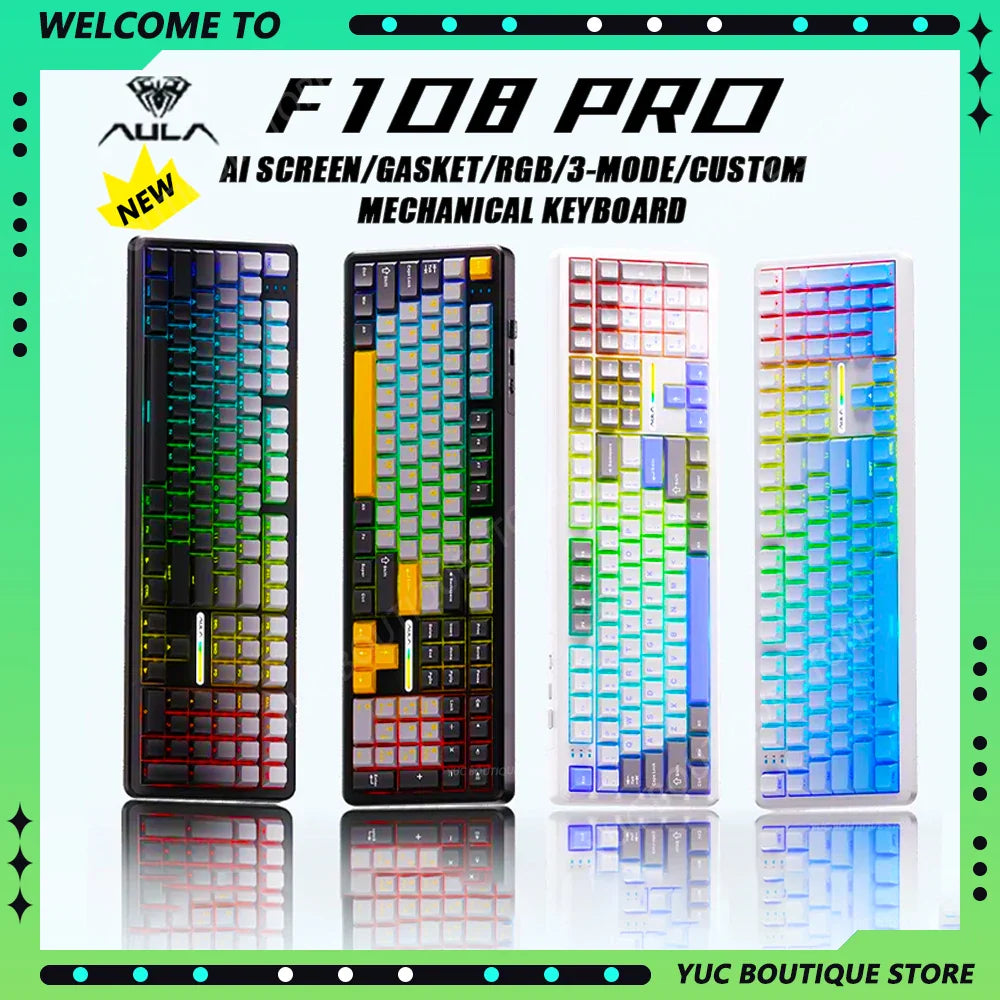 Teclado mecanico RGB gaming compacto 75% inalambrico