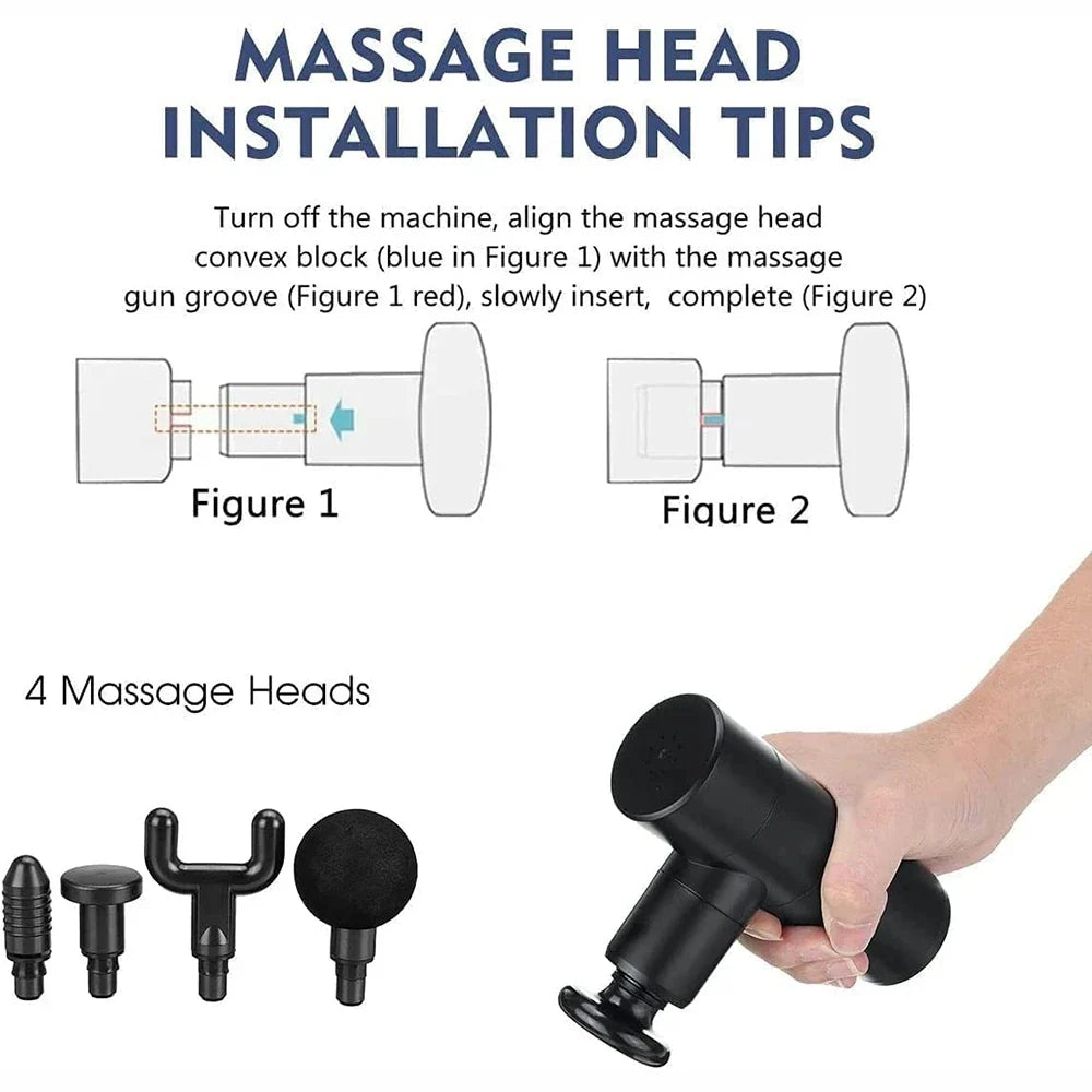 Masajeador percusivo portatil pistola masaje musculos