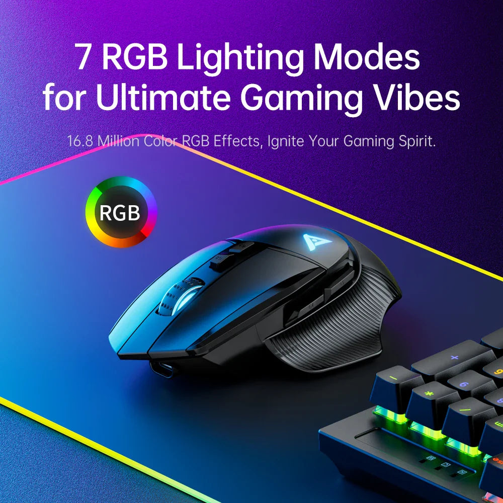 Mouse gaming RGB wireless TAIDU DPI alto angulo 3