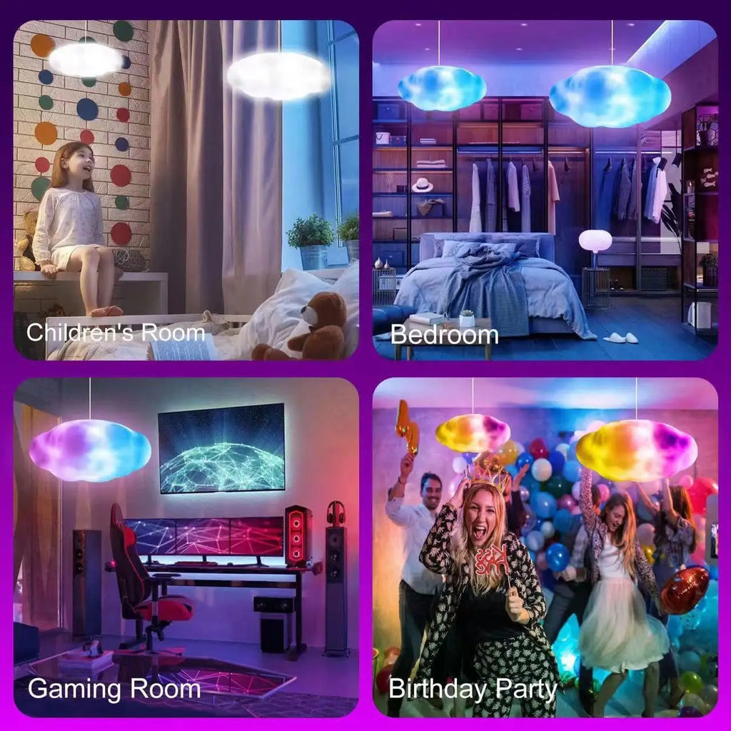 Lampara nube RGB LED musica sync gaming cuarto